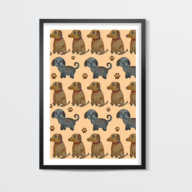 Cute Puppies Dog Animal Print Wall Art