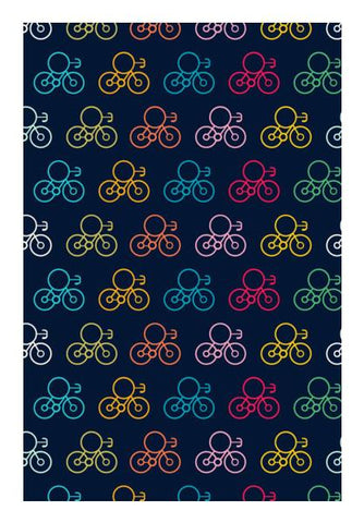 PosterGully Specials, Bicycle Wheels With Colored Wall Art