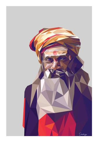 PosterGully Specials, Lowpoly Sadhu Wall Art