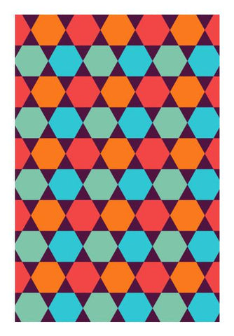 PosterGully Specials, Geometric small square tile pattern Wall Art