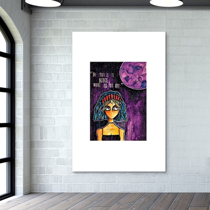 Purple Moon Wall Art