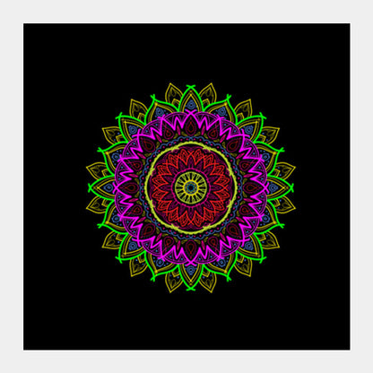 Psychic Mandala Square Art Prints