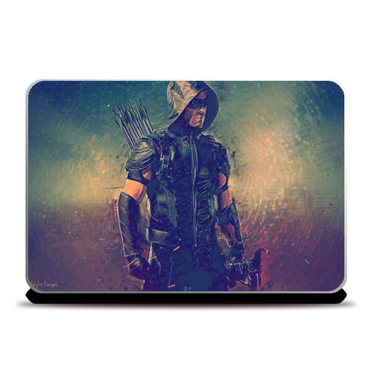 Green Arrow Painting Laptop Skins