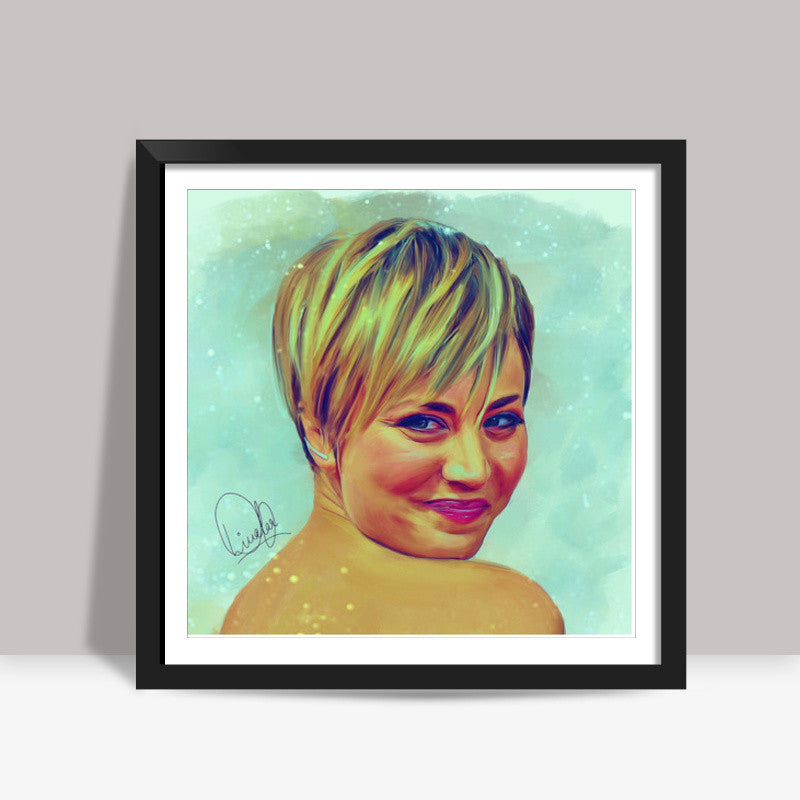 Kaley Cuoco Square Art Prints