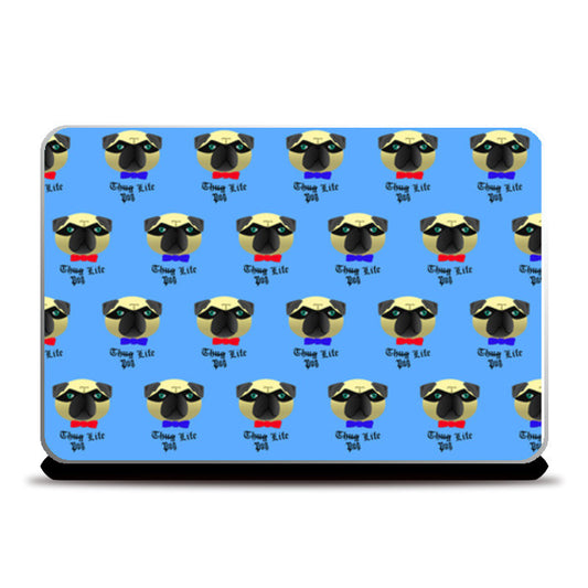 Laptop Skins, Pug Life Tiles Laptop Skins