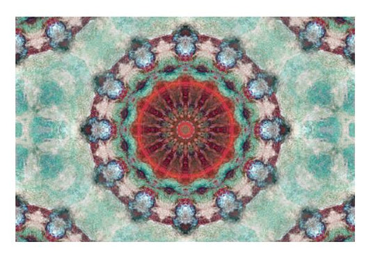 PosterGully Specials, red kaleidoscope Wall Art