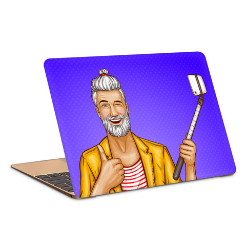 Cool Man Taking A Selfie Artwork Laptop Skin