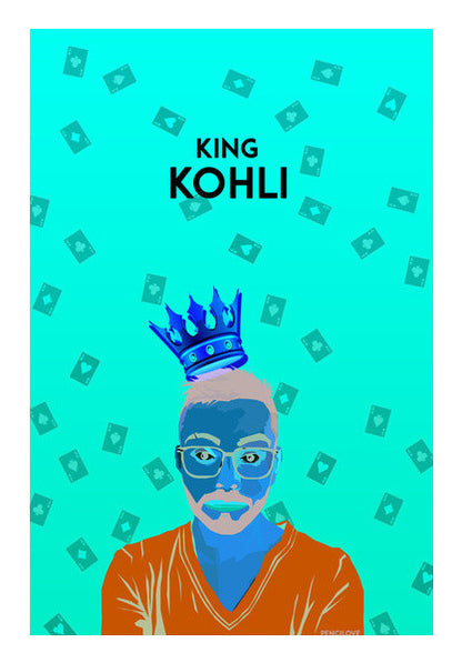 king KOHLI Wall Art