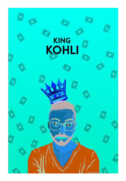 king KOHLI Wall Art