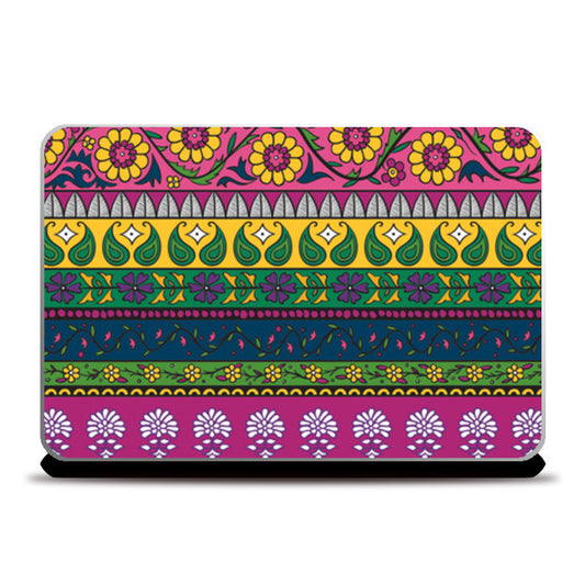 Rustic Madhubani Print Laptop Skins