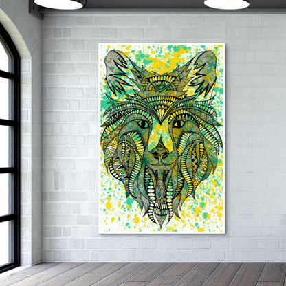 Patterned Wolf Wall Art