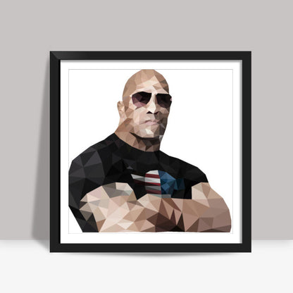 Dwayne The Rock Johnson Square Art | Gagandeep Singh