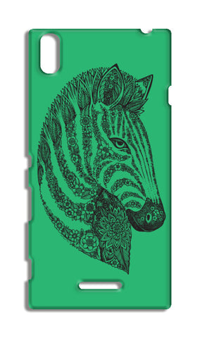 Floral Zebra Head Sony Xperia T3 Cases