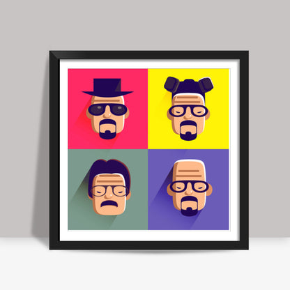 breaking bad-walter white Square Art Prints