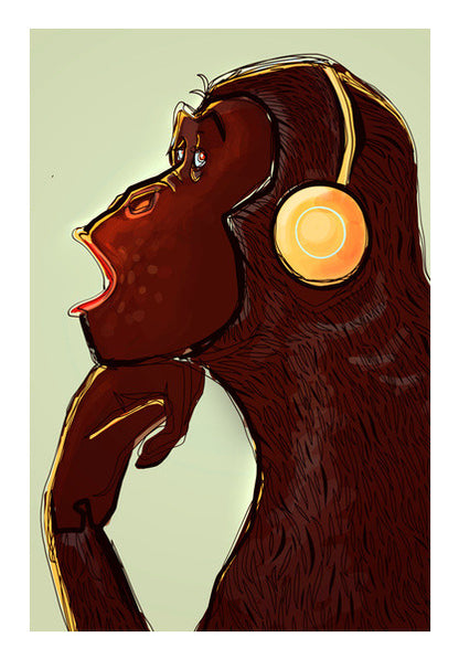 chimp music Wall Art