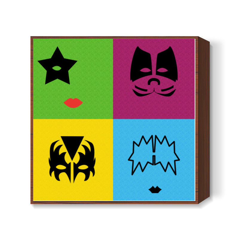 KISS Pop Art Square Art Prints