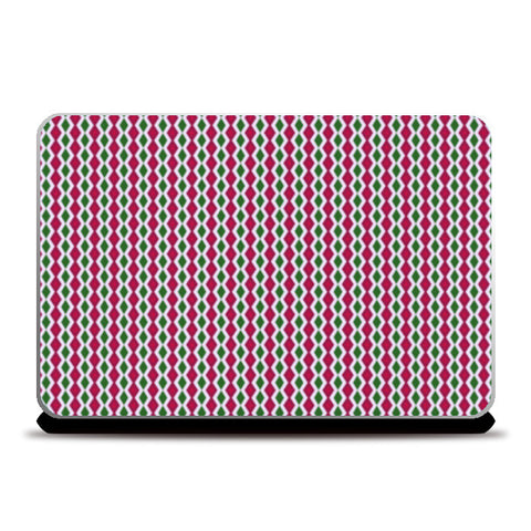 Vertical Pink And Green Diamond Striped Geometric Retro Pattern  Laptop Skins