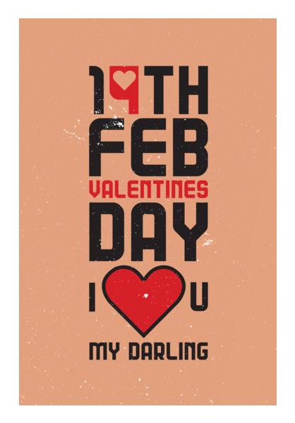 PosterGully Specials, 14th i love you my darling Wall Art