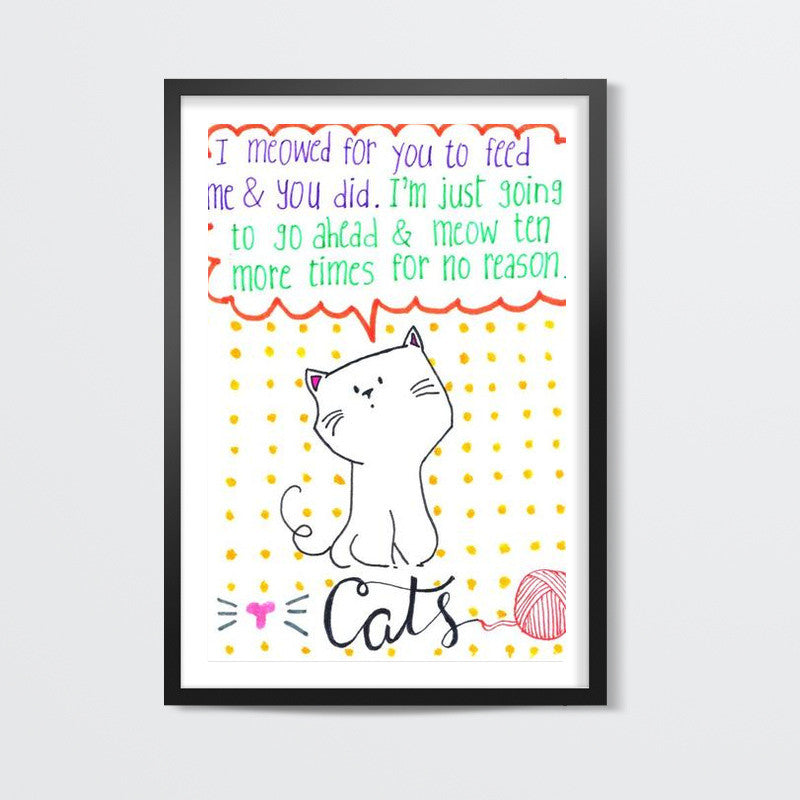 Cat Doodle Wall Art