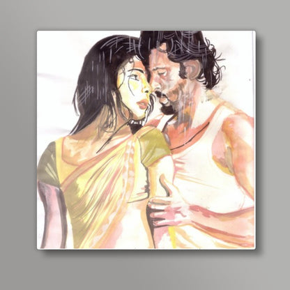 Hrithik Roshan and Priyanka Chopra share great on-screen chemistry Square Art Prints