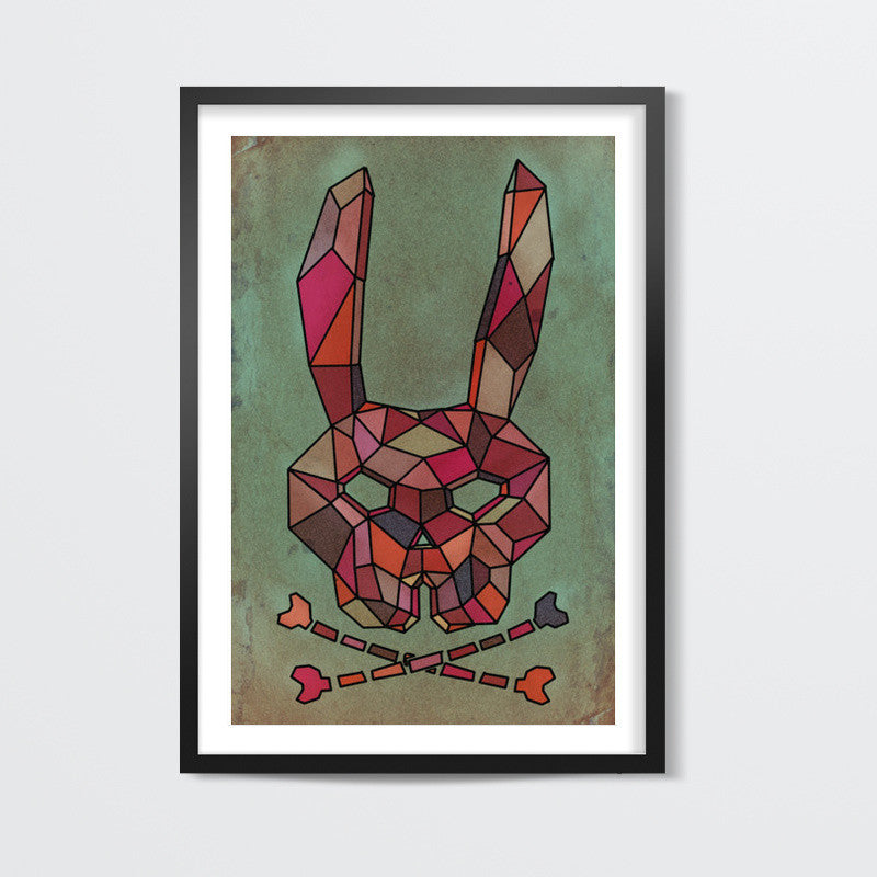 Mesh Bunny Skull Wall Art