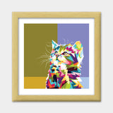 Colorfully Cat Hope Premium Square Italian Wooden Frames
