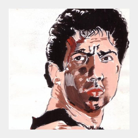 PosterGully Specials, Sunny Deol was powerful as the angry young man in Ghayal Square Art Prints