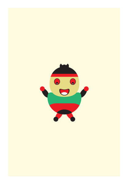 Happy Cartoon Kid Art PosterGully Specials