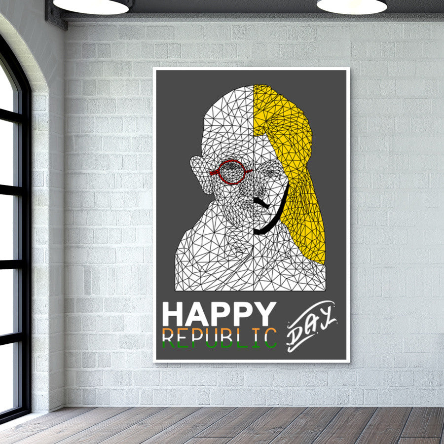 Happy Republic Day Wall Art