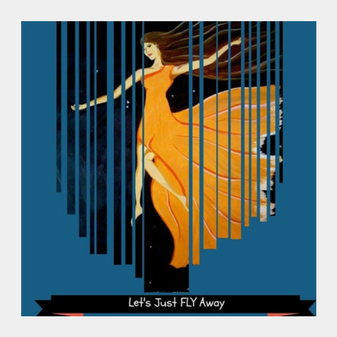 Lets Just Fly away.. Square Art Prints