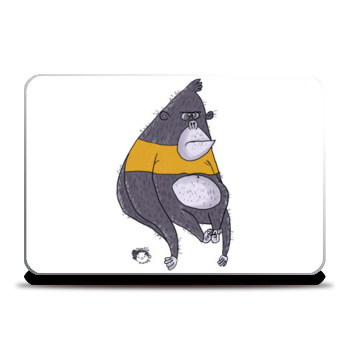 Grumpy Chimpy Laptop Skins