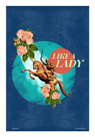 Like A Lady Superhero Woman Art PosterGully Specials