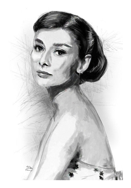 Wall Art, Audrey Hepburn sketch Wall Art