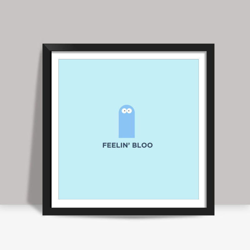 Minimal Retro Cartoon Fosters Home Bloo Square Art Prints