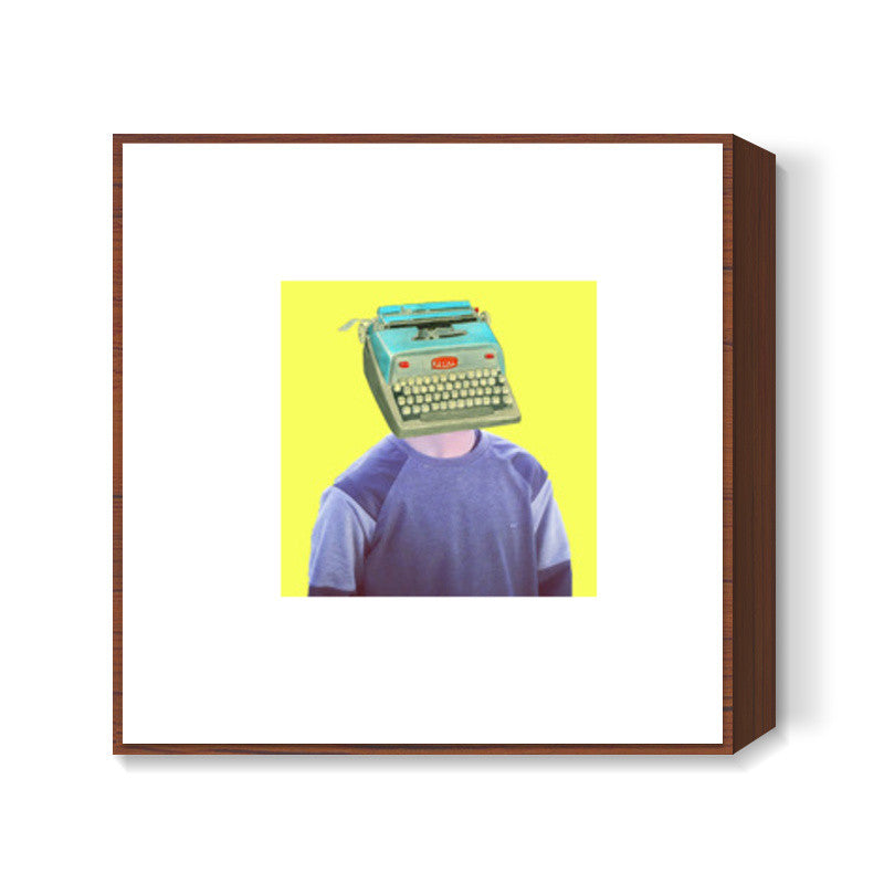 the typewriter head Square Art Prints