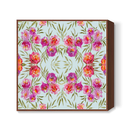 Abstract Watercolor Roses Pretty Floral Square Art Prints