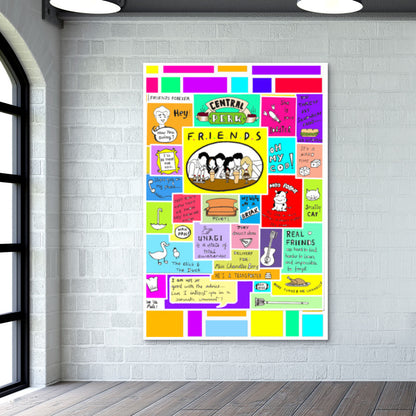 F.R.I.E.N.D.S Doodle Wall Art