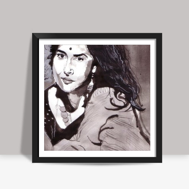 Bollywood star Vidya Balan brings a rare blend of grace and glamour Square Art Prints