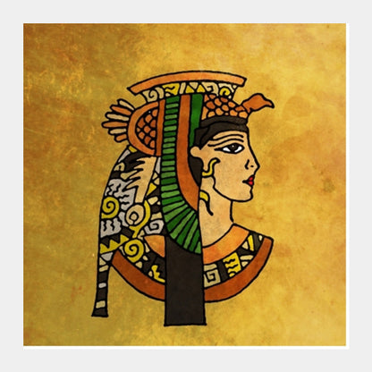 Square Art Prints, Cleopatra Zenscrawl Art