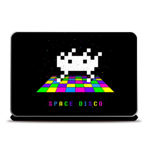 Space Disco pixel space invader dance Laptop Skins