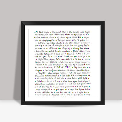 Valentines Day Special- Language of Love Square Art Prints
