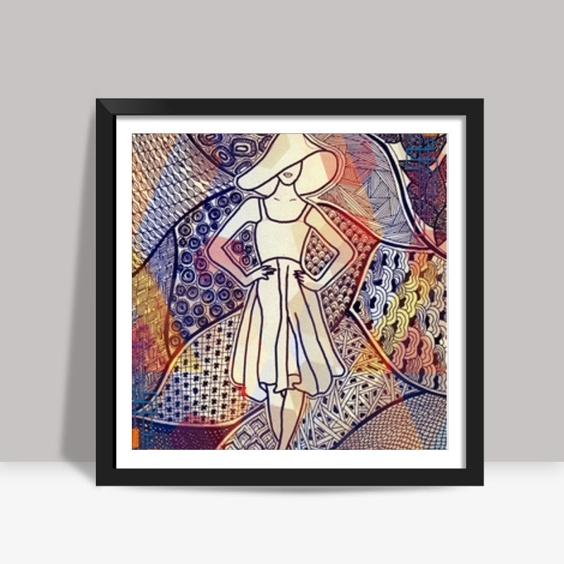 Fashion square art print Square Art Prints