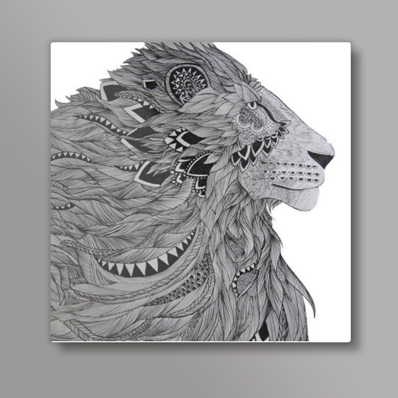 He isnt a tame lion Square Art Prints