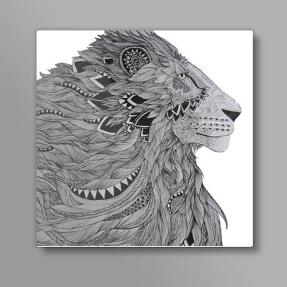 He isnt a tame lion Square Art Prints