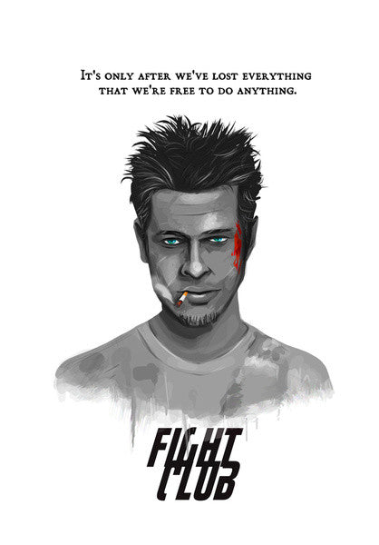 bradpitt-fight club Wall Art