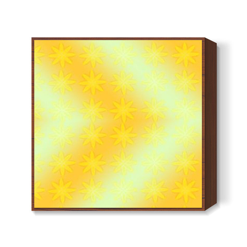 Seamless Yellow Flowers Square Art