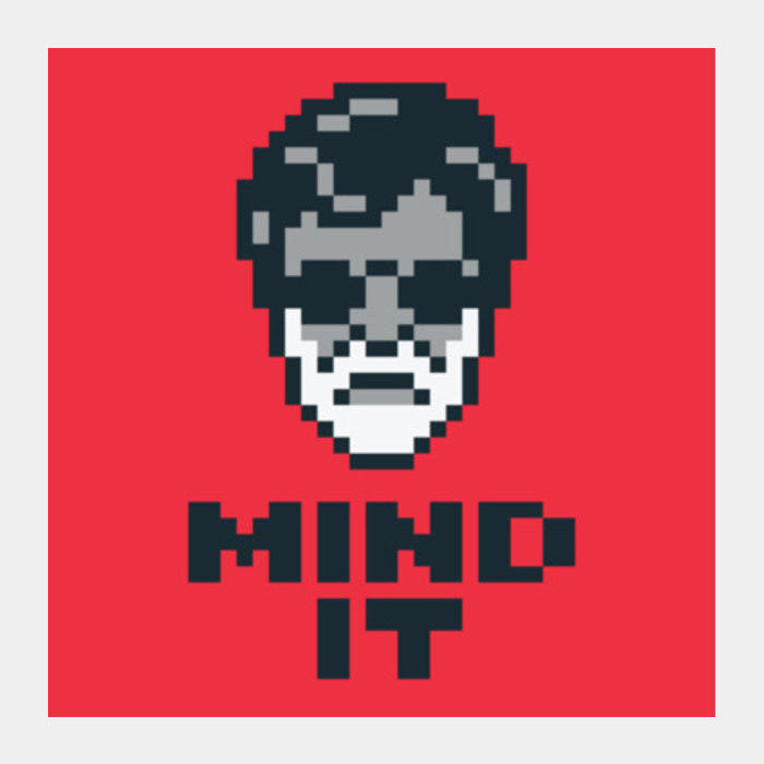 Mind It Pixel Art Square Art Prints