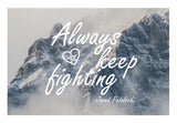Always Keep Fighting Jared Padalecki Supernatural Wall Art