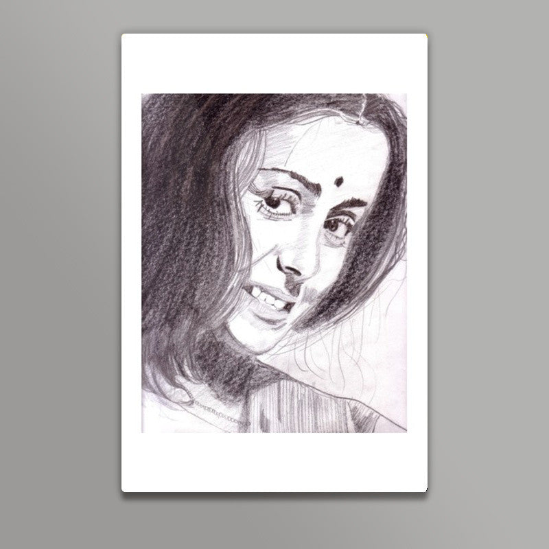 Bollywood star Jaya Bachchan acted well as the girl-next door in several realistic movies Wall Art