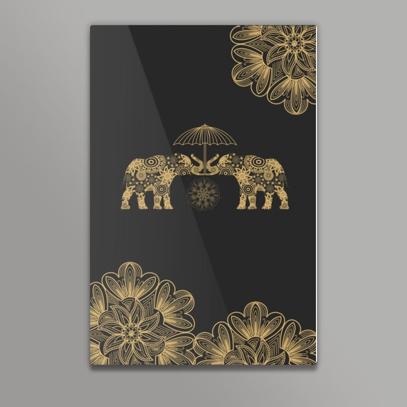 Gold Elephant Wall Art